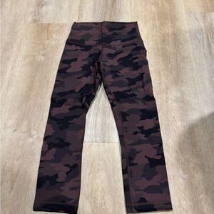lululemon athletica Brown Camo Leggings